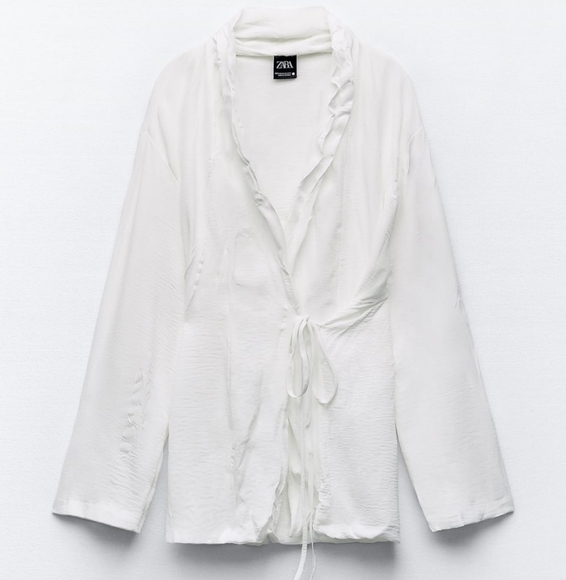 ZARA Tied Wrinkle kimono - Picture 2 of 5